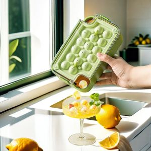 DIY Ice Maker High-color One-button Ice Mold Covered Ice Tray Press-type Food-grade Household Ice Box