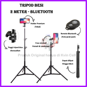 Tripod Hp Besi Gratis Mini ball head 2 Meter Free Tomsis Remote Bluetooth Free Holder Hp