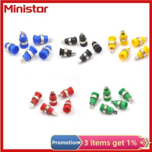 Ministar 5Pcs 4mm Banana Plugs Female Jack Socket Plug Wire Connector 5 Colors