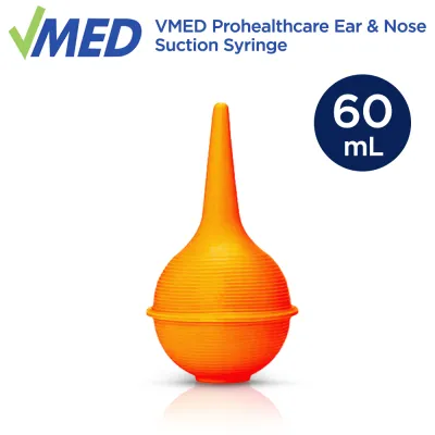 VMED Prohealthcare Rubber Suction Ear Nose Suction Ear Wax Bulb Syringe Size: 30ml or 60ml