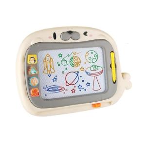 กระดานภาพวาดแม่เหล็กของเล่นกระดานวาดรูปการ์ตูนสุดสร้างสรรค์พร้อมตราประทับ4อันและของเล่นสำหรับวาดรูปเพื่อการเรียนรู้สำหรับเด็ก