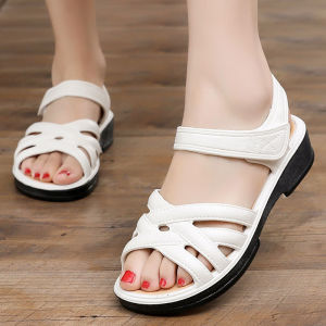 [Free Shipping] Square-Toed Sandals For Women Summer Beach Vacation Sandals With Beaded Roman Design Chunky Heel Non-Slip Casual WomenS Shoes