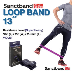 Sanctband Active Resistance Loop Band 13" Super Heavy Resistance Bands Violet Exercise Bands Level Resistive Bands M size Loop Bands