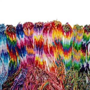 100Pieces Multicolor Braid Strands Bracelets Friendship Cords Hand-Making Bracelet Cotton Material Gift for Girl