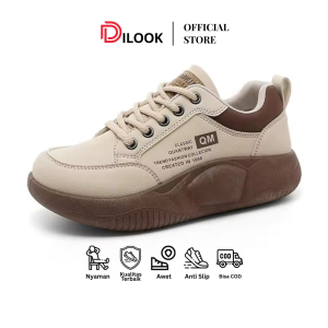 DILOOK C009 Sepatu Sneakers Cokelat Wanita Sepatu Sporty Casual Keren Fashionable