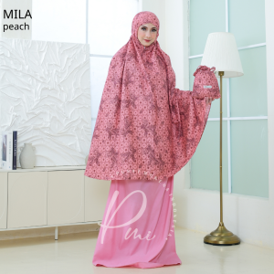 PUSAT MUKENA INDONESIA - MUKENA DEWASA KATUN 2IN1 - MILA