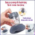 Cọ xoong nồi, miếng chà nồi có ngăn đựng nước rửa - Happy Home 4U. 