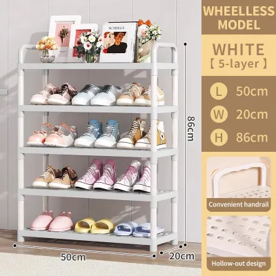 YONEZAWA Multi-tier Shoe Rack Assembly Shoes Organizer Stand Simple Narrow Shoe Cabinet For Home/Dormitory