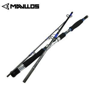 Mavllos Max Drag 50KG Fishing Rod Lure 70-250g Sea Boat Jigging Rod 2.1M 3 Sections Carbon Fiber Saltwater Spinning