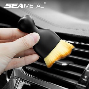 SEAMETAL Car Air Conditioner Air Outlet Cleaning Soft Brush Car Interior Gap Dust Removal Brush Auto Cleaning Tools