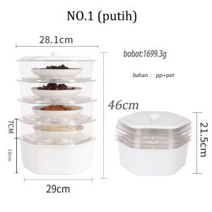 Penutup Sayuran Berinsulasi Rumah Tangga dengan Kompartemen Multi-Lapis untuk Penggunaan yang Nyaman