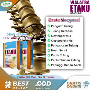 Susu Penguat Tulang Anak Dan Dewasa Keropos Osteoporosis Oesteoarthiritis Patah Tulang Pengapuran Sendi Peninggi Badan Kalsium Penunjang Pertumbuhan Tulang Etaku Goat Milk Original