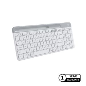 LOGITECH K580 SLIM MULTI-DEVICE WIRELESS KEYBOARD - GRAPHITE / OFF-WHITE / PINK