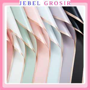 Kertas Buket Bunga List Gold & Rose Gold Flower Wrap Cellophane Kertas Warpping Bouquet per pack isi 20
