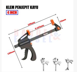 Clamp Penjepit Catok Klem F Alat Jepit Kayu Papan
