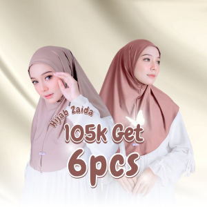 Paket Hemat Jilbab Instan Zaida 120k Dapat 6 Pcs Hijab Instan Non Pet Jersey Premium