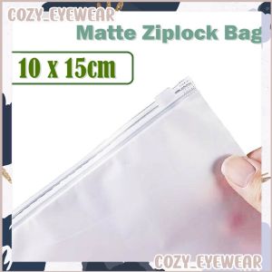 (10 pcs)Matte Zip Lock Bag Plastic Zip Zipper Waterproof Transparent Travel Clothes Packaging Bag Pouch Organizer Storage
