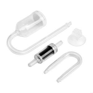 ZENO Transparent Glass CO2 U Shape Glass Tube Glass Tube Suction Cup CO2 Diffuser Refinement Fish Tank