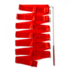 Tongkat Pita Panjang 4/Balet Ballet Senam/Pita Twirling Satin Dan Tongkat Twirl/Tongkat Pita Tari/Senam Tari/Ballet Ballerina