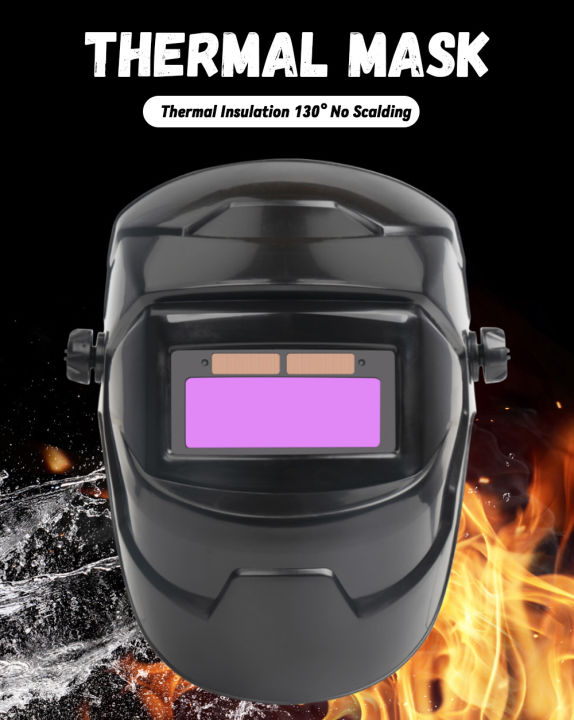 Fityle Solar Welding Helmet Auto Darkening Welding Helmet Mask Eye Protector Shade