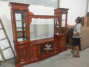 Tủ 2 tầng kê tivi gỗ hương đácao cấp thiết kế hoành tráng đa dạng của mẫu vẩn thừng 240m