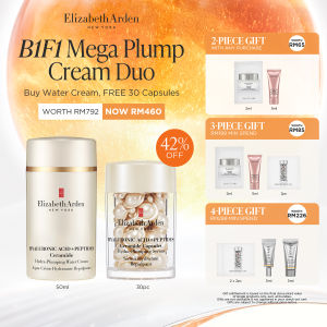 [9.9 Exclusive] Elizabeth Arden Hyaluronic Acid + Peptides Ceramide Hydra-Plumping Water Cream 50ml Set
