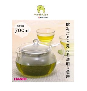 Hario Cha Kyusu Maru Glass CHJMN-70T Tea Pot 700ml กาน้ำชา แก้วทนความร้อน พร้อมกรองชาขนาดใหญ่ ชุดชงชาสไตล์ญี่ปุ่น