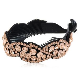 TIMIA Hair Accessories Rhinestone Girls Hairpin Headwear Hair Claws Leaves Shape