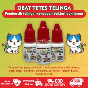 Obat tetes telinga kucing membersihkan telinga kitten dari kutu tungau congek gatal jamur 10ml