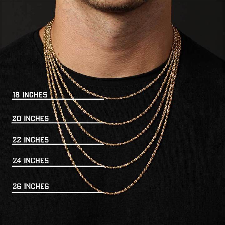18K Gold Twisted Rope Chain Necklace For Women Stainless Steel Chain Never  Fade Waterproof Choker Men Fashion Jewelry 16-30 inches Lazada PH