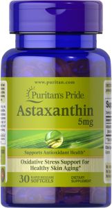 Puritans Pride Natural Astaxanthin 5 mg / 30 Softgels / Item #36202