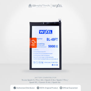 WIXEL Baterai BL-49FT Tecno Spark 5 Pro / Spark 5 Air / Spark 6 Go / Pop 4 / Camon 15 / Spark 7 Pro / KE5 / KE5J / KE5K KF8 / KF6 / KF6J / KG6 Double Power Real Capacity Batre Batrai Battery Dual BL49FT