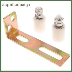 aiqinhaimaoyi 1set Guide Wheel Patio Door Track Guide Rollers Sliding Door Guide Rollers With L-Pillar Bracket Adjustable Double Nylon Rollers