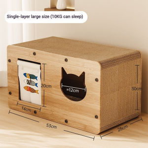 Cat Scratch Board Wear-Resistant Non-Chip Integrated Cat House Resistant Grab-Hook Plate Column Double-Layer Vertical