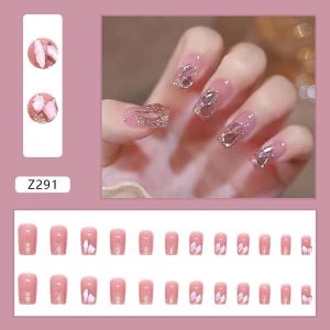 Set móng tay Kyn 24 móng đính kim cương sáng bóng đeo Z291