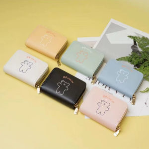 Korean Leather Multifunction Cellphone Short Wallet Candy Color Ins Hot Purse
