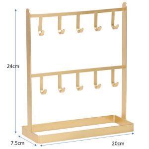 🇲🇾Ready Stock🇲🇾 Jewelry Accessories Display Stand Gold Deer tree Rack Organizer 首饰品展示架子