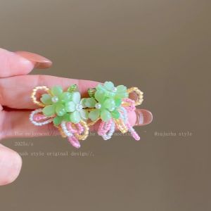 AE Dopamine Super Fairy Beaded Necklace for Women Early Spring 2025 New Necklace Accessory: Sweet and Forest-Inspired Begonia Flower Collarbone Chain