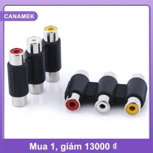 【CANAMEK】 1PC 3 RCA AV âm thanh video nữ để nữ Jack coupler adapter 3RCA nối