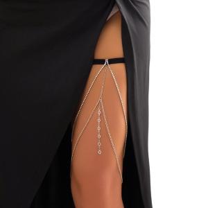 Giày đính kim cương nhân tạo kiểu dáng gợi cảm tua đùi chuỗi Hot Cô Gái Đàn hồi Chân Chuỗi dây đeo trên người phong cách hộp đêm Đảng vũ công ca sĩ Nguồn cung cấp