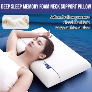 JS-Star Hotel Deep Sleep Memory Foam Neck Support Pillow Cervical Bed Pillow Hotel Standard Sleep Aid Neck Support