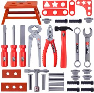 38 Pcs Toolbox Toy Set – Kids Pretend Play Construction Tools Kit (Educational DIY Toy for Boys & Girls) - Ship out within 2days