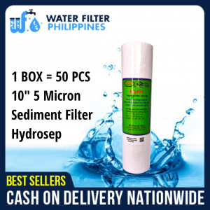 Hydrosep Sediment Filter Original 5 Micron Size 10" x 2.5" 50 pcs / 1 Box Ideal to remove dirt and rust in water Used in Residential and Commercial Water Treatment