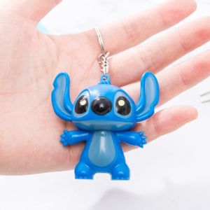 Móc Khóa Hình Stitch Disney Có Đèn LED Và Âm Thanh Dễ Thương