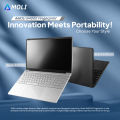 「Garansi Resmi 」AMOLI Pink / Hitam/ Silver Asli Baru Laptop gaming RAM 8GB + SSD 256GB 15.6"IPS Intel N4000 /N5095 Gratis Instalasi Windows 11 + office Tipis Dan Portabel desain grafis  hp laptop hp kunci sidik jari laptop. 