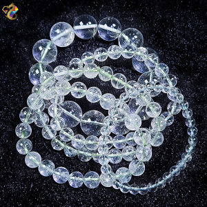 Graduation Grade Prasiolite Azeztulite Bracelet