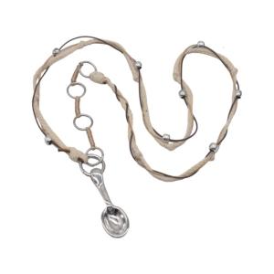 Chic and Quirky Spoon Pendant Necklace Delicate Spoon Pendant Necklace Elegant Braided Strings Neckchain Adornments