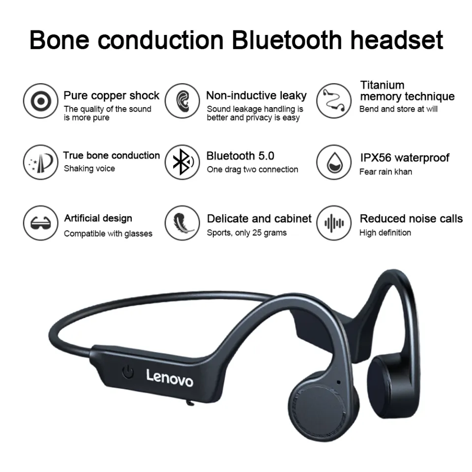 Lenovo X4 Bone Conduction Headphone bluetooth earphone Gaming