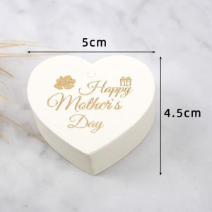 XIAHU 100pcs Heart Shaped Cards Mother Day Tags DIY Crafts Hanging Decoration Gift Labels Handmade Goodies White Red Paper Packaging Decoration Tags Festive Party Supplies