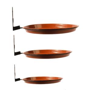 Three Tiered Bird Feeder Station Set of 3 with NonSpill Design and Weather Resistant for Patios and Garden Mounted Use